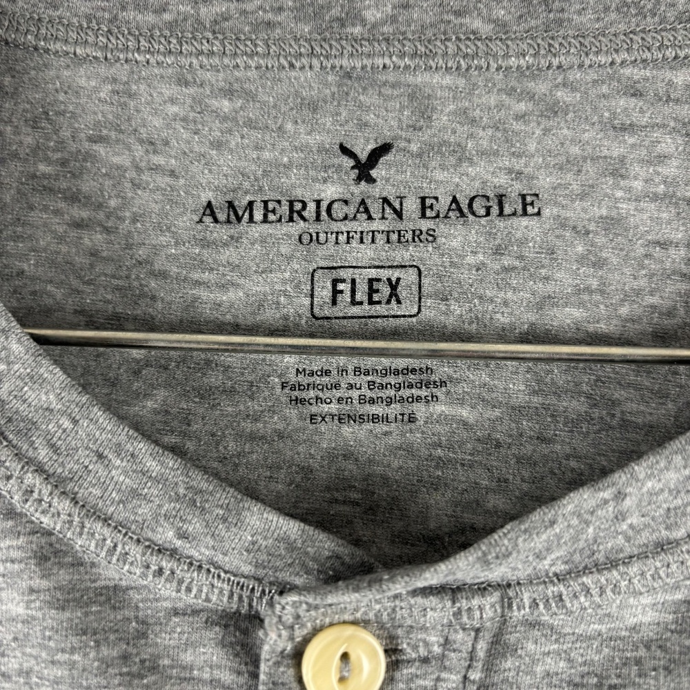 American Eagle Outfitters, Flex, Men’s Shirt, Size L, Gray - Picture 4 of 12